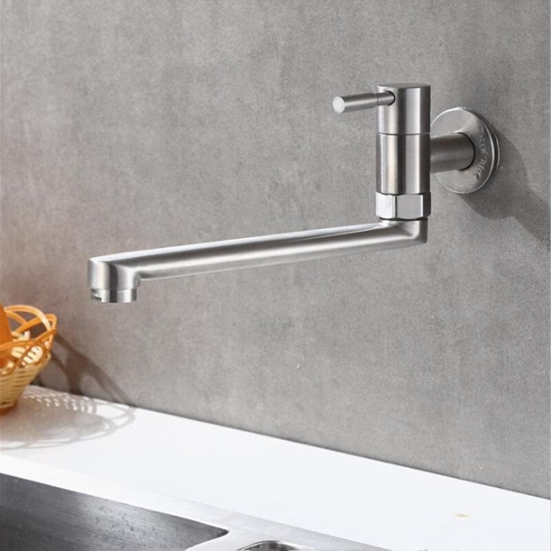 1PC Nickle Brushed Kitchen Sink Faucet Swivel roatated Kitchen Basin Faucets Mixer Tap or Soap Dispenser Wall Mounted