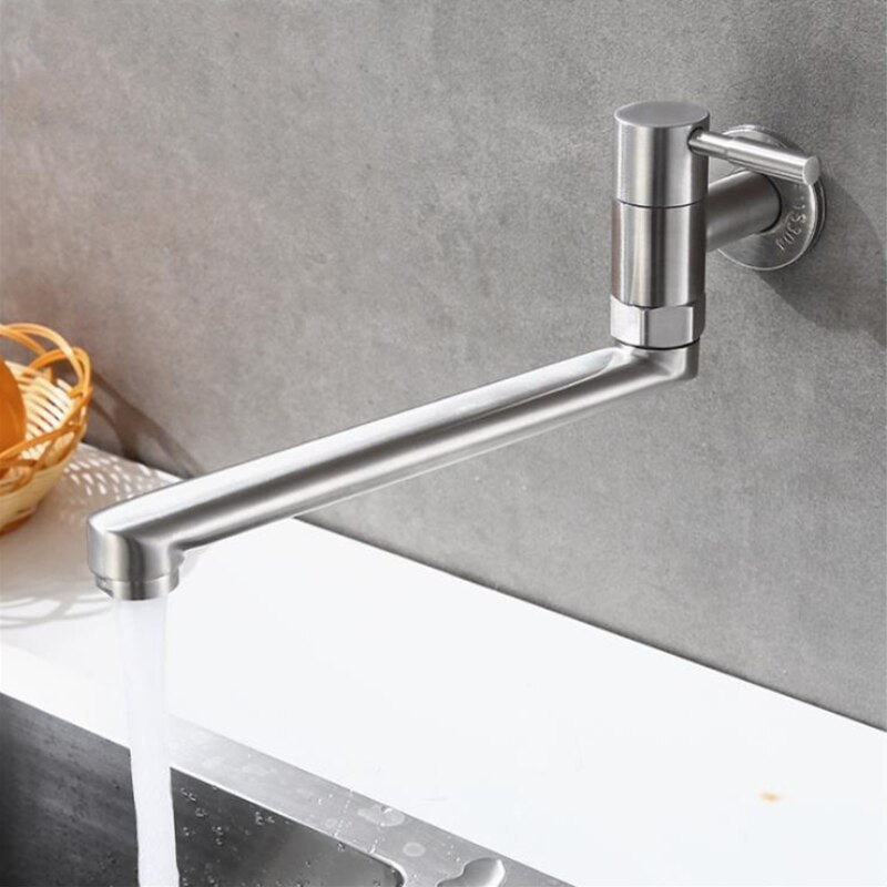 1PC Nickle Brushed Kitchen Sink Faucet Swivel roatated Kitchen Basin Faucets Mixer Tap or Soap Dispenser Wall Mounted