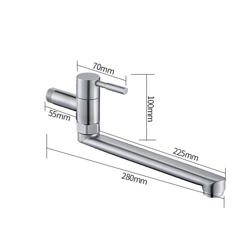 1PC Nickle Brushed Kitchen Sink Faucet Swivel roatated Kitchen Basin Faucets Mixer Tap or Soap Dispenser Wall Mounted