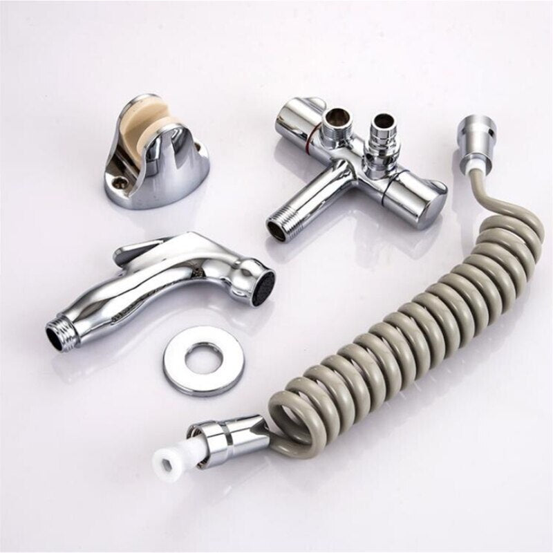 1Set Bidet faucets Shower Bidet Mixer Toilet Brass Bathroom Sprayer Toilet Washer Mixer Muslim Shower Ducha Higienica Toilet Tap