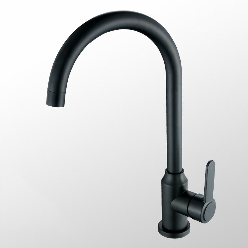 304 Stainless Steel Matte Black Kitchen Faucet Hot And Cold Water Mixer Faucet For Kitchen Water Faucet Kitchen Taps