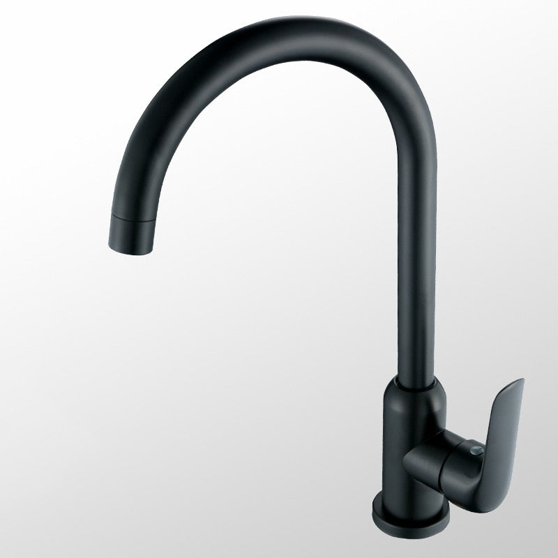 304 Stainless Steel Matte Black Kitchen Faucet Hot And Cold Water Mixer Faucet For Kitchen Water Faucet Kitchen Taps