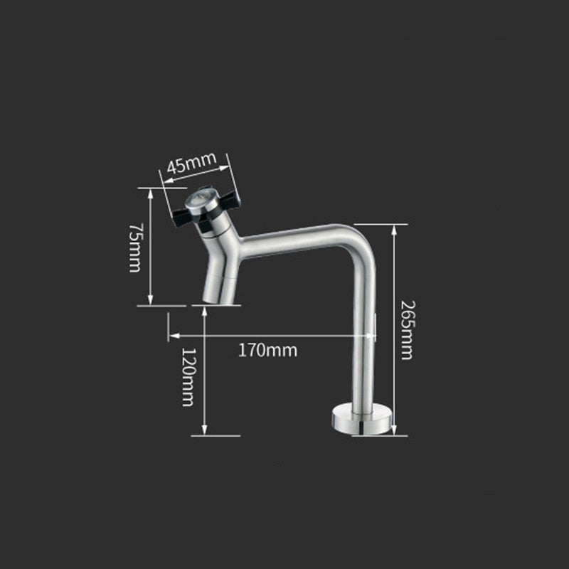 304 stainless steel Kitchen Faucet Single Handle Single Hole Kitchen Mixer Sink Tap Kitchen Single Cold Water Faucet