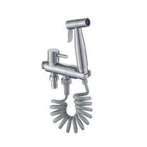 Bidet Faucet 304 Stainless Steel Brushed  Shower Tap Washer Mixer Muslim Ducha Higienica  Shower Sprayer Head