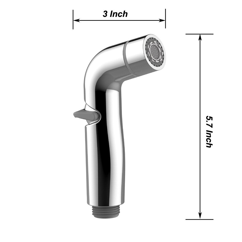 Handheld Bidet Sprayer Bathroom Chrome Plated ABS Shattaf Toilet Bidet Faucet Wall Mount Shower Spray Head regadera para ducha