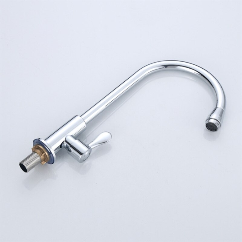 Kitchen Faucet 304 stainless steel Chrome Single Handle Single Hole Kitchen Faucet Single Cold Sink Tap