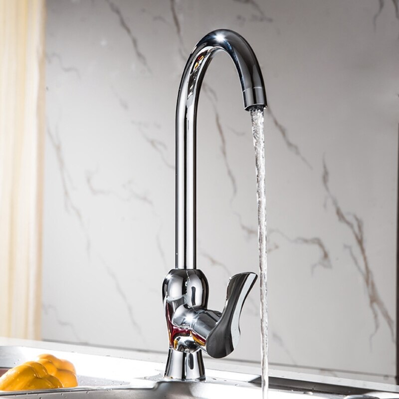 Kitchen Faucet 360 Rotate Kitchen Sink Tap Classic Smooth Water Taps Adjust Design Hot and Cold Brass Chrome Tap