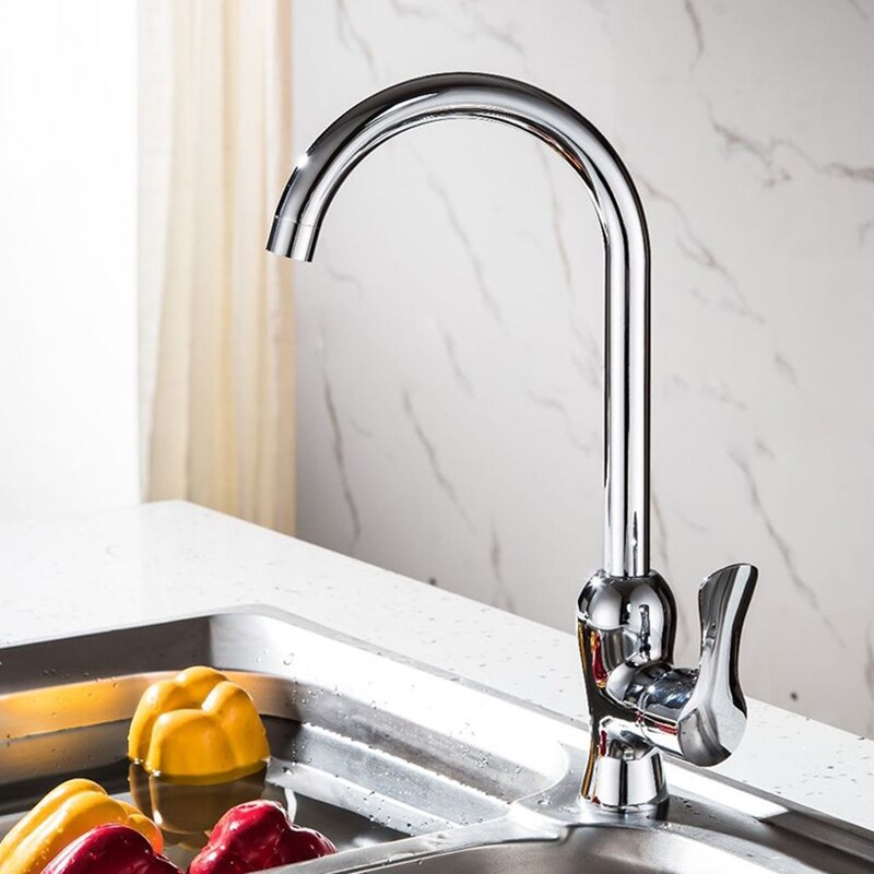 Kitchen Faucet 360 Rotate Kitchen Sink Tap Classic Smooth Water Taps Adjust Design Hot and Cold Brass Chrome Tap