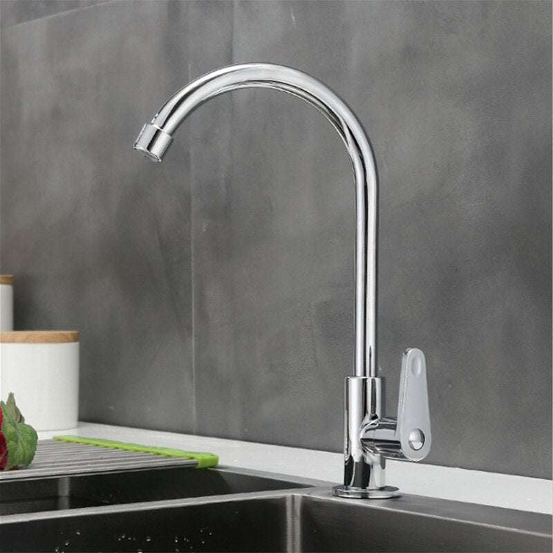 Kitchen Faucet Sink Tap Single Cold Water Flexible 304 Stainless Steel Kitchen Tap Accessories