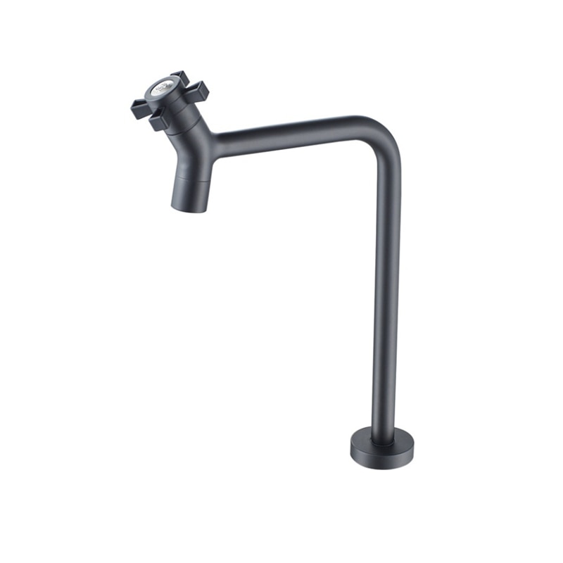 Kitchen Faucet Stainless Steel Single Handle Sink Tap Curved Single Cold Water Tap Crane Bathroom Basin Water Faucet Deck Mount