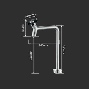 Kitchen Faucet Stainless Steel Single Handle Sink Tap Curved Single Cold Water Tap Crane Bathroom Basin Water Faucet Deck Mount