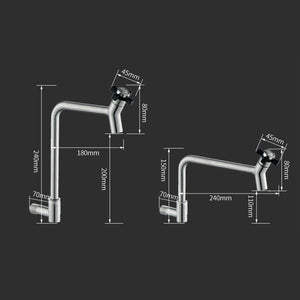 Kitchen Faucet Wall Mounted SinK Tap Rotatable Cold Water Tap Single Lever Household Bathroom Wash Basin Faucet