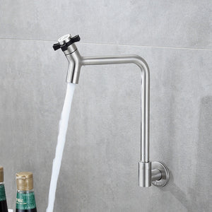 Kitchen Faucet Wall Mounted SinK Tap Rotatable Cold Water Tap Single Lever Household Bathroom Wash Basin Faucet