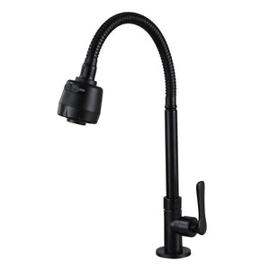 Kitchen Faucet Wall Mounted Single Handle 304 Stainless Steel kitchen Water Taps Cold Water Faucet Black