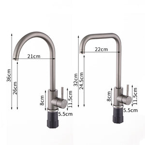 Kitchen Faucets Kitchen Sink Water Faucet 360 Rotate Swivel Faucet Mixer Single Holder Single Hole Black Gray Mixer Tap