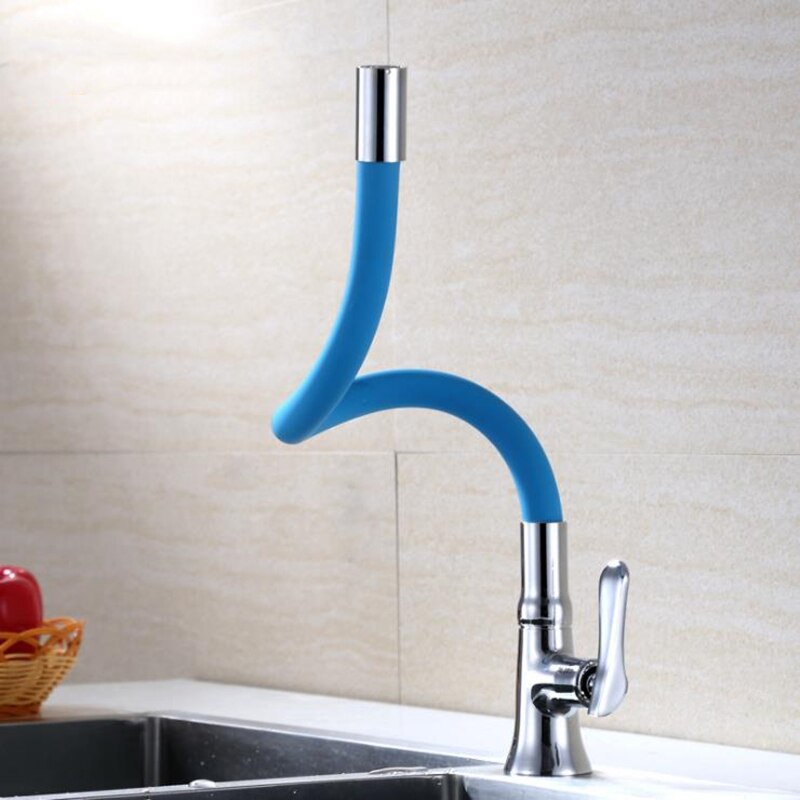 New Arrival Silica Gel Nose Any Direction Rotation Kitchen Faucet Single Cold Water Tap