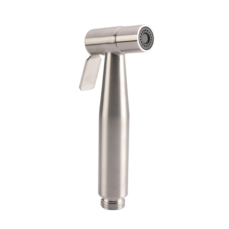 Stainless Steel Bathroom Toilet Hand-Held Booster Spray Gun Small Shower Water Saving Bathroom Spray Bathroom Shower Head