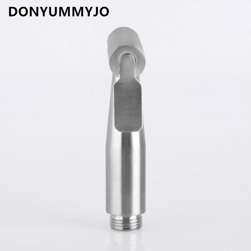 Stainless Steel Bathroom Toilet Hand-Held Booster Spray Gun Small Shower Water Saving Bathroom Spray Bathroom Shower Head