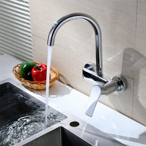 Wall Mounted Kitchen Faucet Rotate Vegetable Basin Faucet Hot Cold Water Mixer Mop Pool Tap Sink Faucet Torneira Double Holes