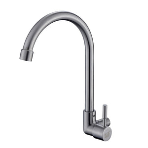 Wall Mounted Single Cold Stream Sprayer Kitchen Faucet Single Handle 304 Stainless Steel Flexible Hose Kitchen Mixer Taps