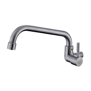 Wall Mounted Single Cold Stream Sprayer Kitchen Faucet Single Handle 304 Stainless Steel Flexible Hose Kitchen Mixer Taps